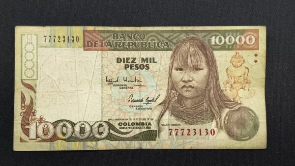 BILLETE DE .000  COMUNIDAD EMBERA 1993  (Vf)