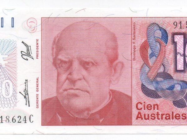 BILLETE DE 100 AUSTRALES ARGENTINA 1985 (UNC)