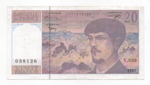 Inicio 6 BILLETE DE 20 FRANCOS FRANCESES 1997 (VF)