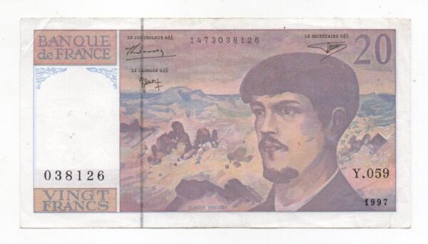 BILLETE DE 20 FRANCOS  FRANCESES 1997 (VF)