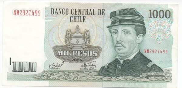 BILLETE IMPACTANTE DE MIL PESOS BANCO CENTRAL DE CHILE 2006 (UNC)