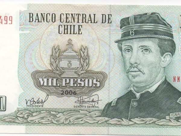 BILLETE IMPACTANTE DE MIL PESOS BANCO CENTRAL DE CHILE 2006 (UNC)