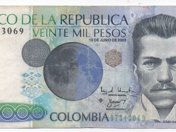 BILLETE DE 20.000 JULIO GARAVITO REPOSICION 2003