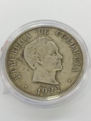 MONEDA DE 50 CENTAVOS DE PLATA  1922