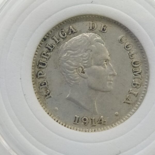 INCREIBLE MONEDA DE DIEZ CENTAVOS 1914 (VF)