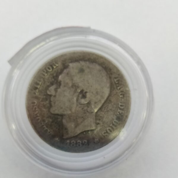 1 PESETA DE PLATA ALFONSA XII 1882 ESPAÑA MONEDA HISTORICA ORIGINAL