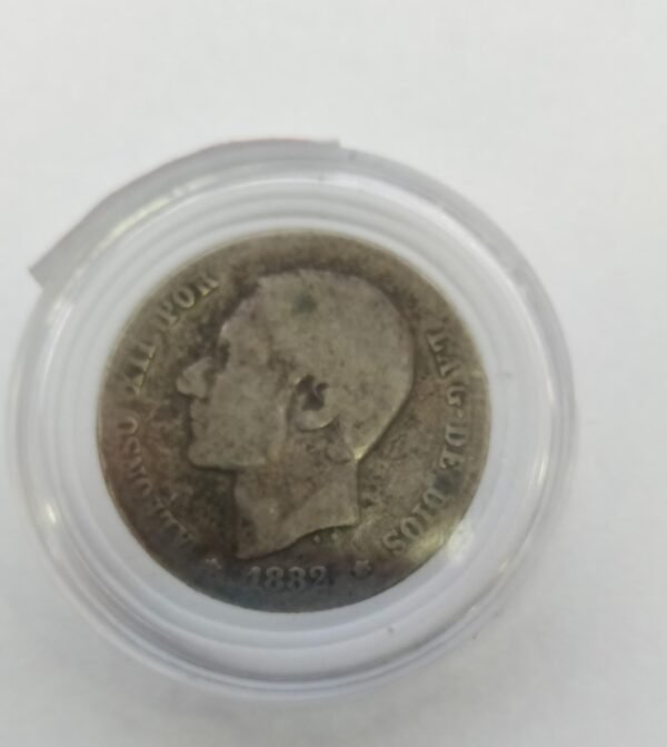 1 PESETA DE PLATA ALFONSA XII 1882 ESPAÑA MONEDA HISTORICA ORIGINAL