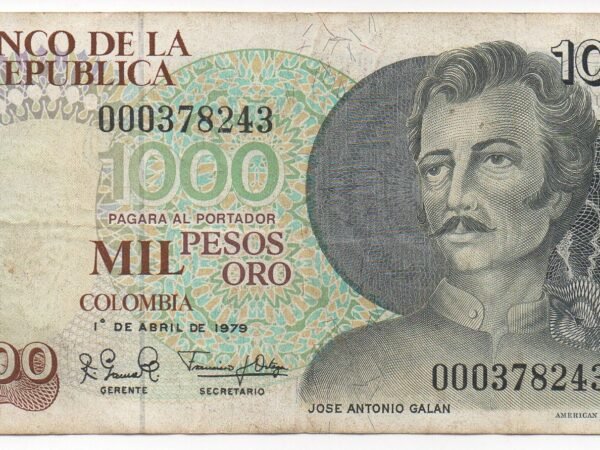 BILLETE DE 1.000 PESOS 1979 JOSE ANTONIO GALAN HISTORIA Y PATRIOTAS EN PAPEL