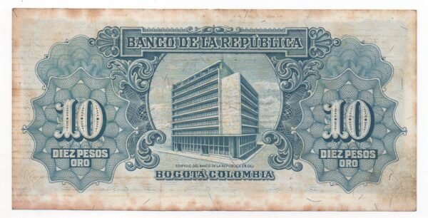 BILLETE DE 10 PESOS COLOMBIA – ANTONIO NARIÑO – 1953