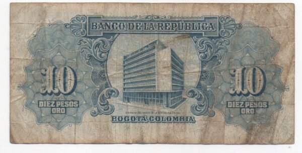 BILLETE DE 10 PESOS ORO1953 `` PRIMERA FECHA``
