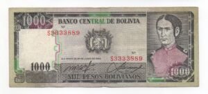 BILLETE DE 1000 PESOS BOLIVARIANOS 1982