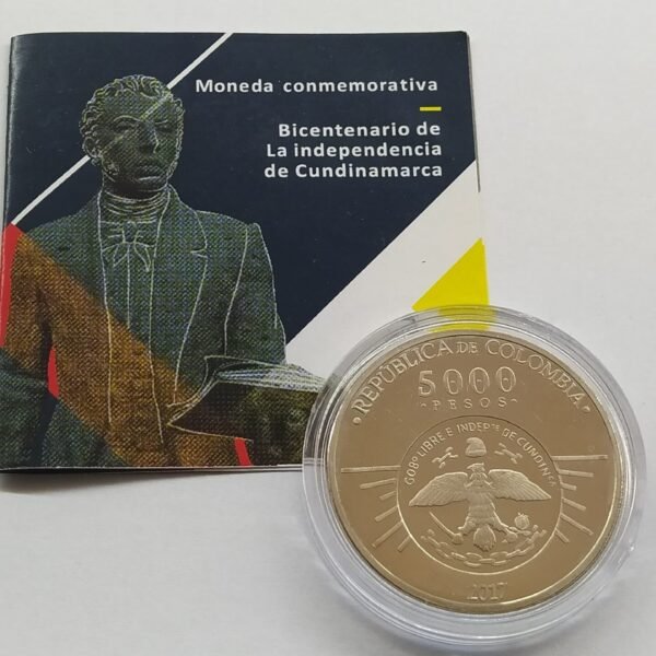 MONEDA CONMEMORATIVA BICENTEARIO CUNDINAMARCA 2013HOMENAJE ANTONIO NARIÑO