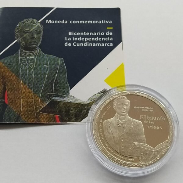 MONEDA CONMEMORATIVA BICENTEARIO CUNDINAMARCA 2013HOMENAJE ANTONIO NARIÑO