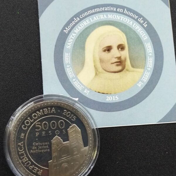 MONEDA CONMEMORATIVA DE 5.000 HOMENAJE A SANTA LAURA MONTOÑA