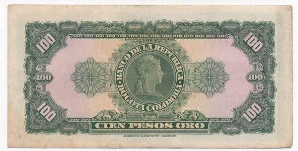 ESTUPENDO BILLETE DE 100 PESOS ORO 1958 HISTORICO Y COLECCIONABLE