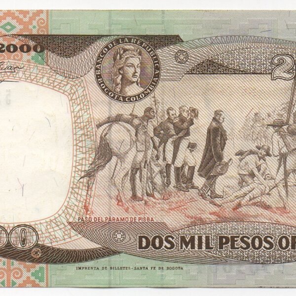 BILLETE DE 2000 PESOS 1992 PISBA