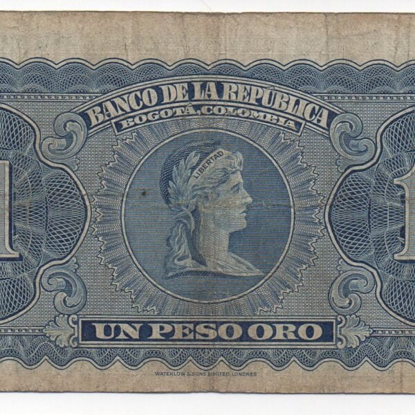 BILLETE UN PESO ORO 1953 PUENTE DE BOYACA