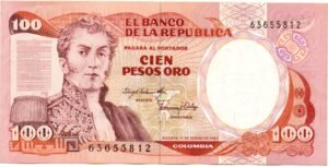 BILLETE DE 100 PESOS ORO COLOMBIA 1983–1991 (ANTONIO NARIÑO)