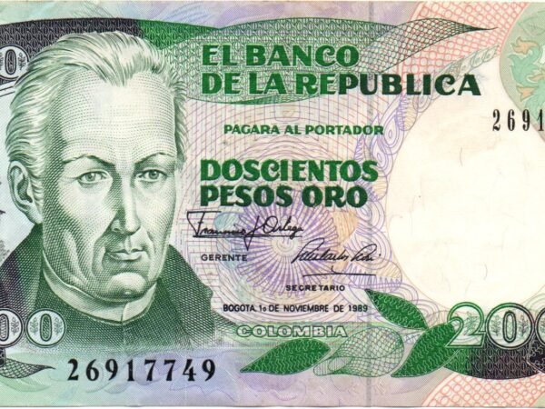 BILLETE DE 200 PESOS ORO COLOMBIA 1983–1992 (JOSÉ CELESTINO MUTIS)