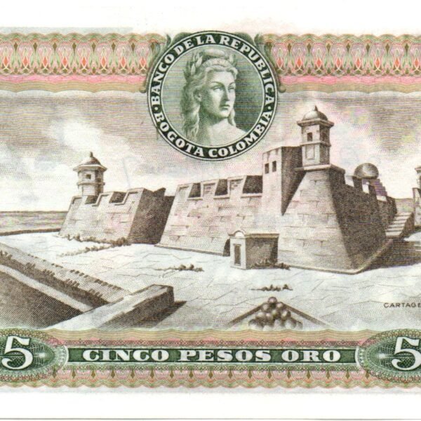 BILLETE DE 5 PESOS COLOMBIA 1961–1981  JOSÉ MARÍA CÓRDOVA