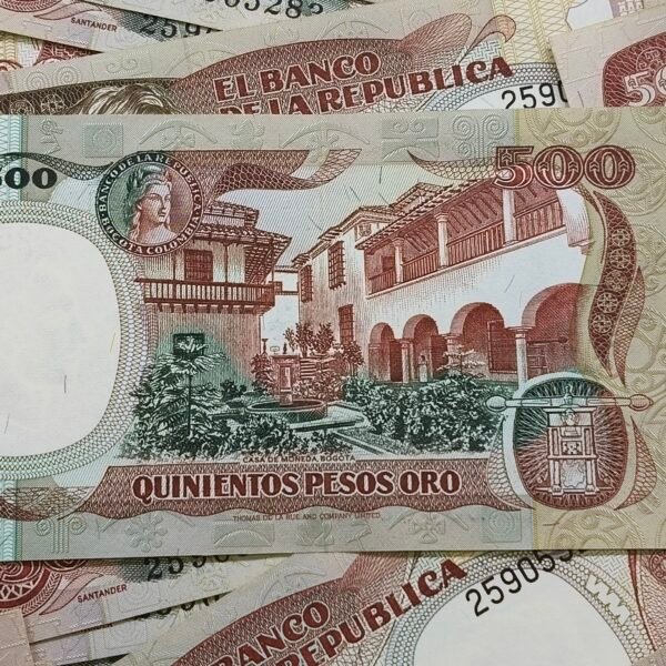 BILLETE 500 PESOS ORO SANTANDER -1984 (PRADO VERDE)