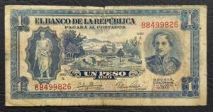 Inicio 7 BILLETE UN PESO ORO 1953 PUENTE DE BOYACA