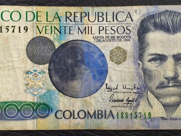 BILLETE DE 20.000 GARAVITO LOGO NUEVA GRANADA (1998)