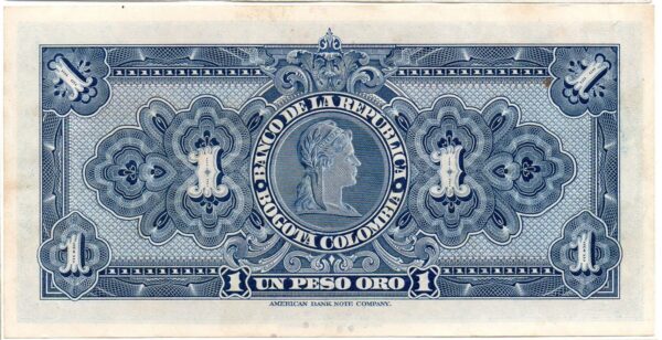 Billete de 1 Peso Oro Colombia – Emisión Histórica del Banco de la República