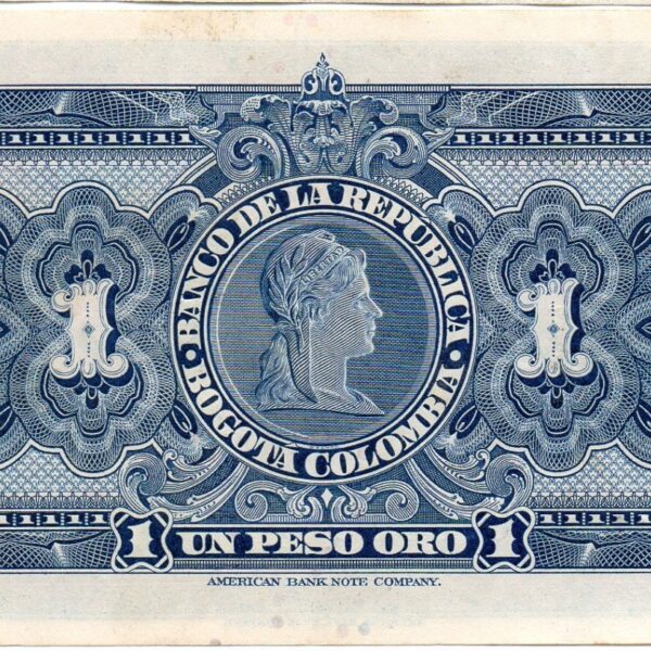Billete de 1 Peso Oro Colombia – Emisión Histórica del Banco de la República