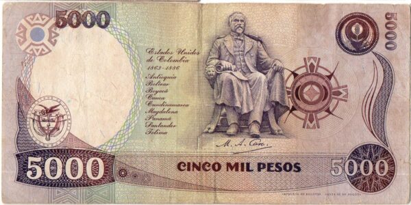 WhatsApp Image 2026-08-22 at 10.20.22 AM (9) Billete de 5.000 Pesos Colombia – Rafael Núñez | 1995