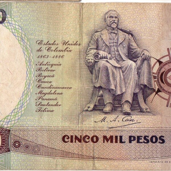 WhatsApp Image 2026-08-22 at 10.20.22 AM (9) Billete de 5.000 Pesos Colombia – Rafael Núñez | 1995