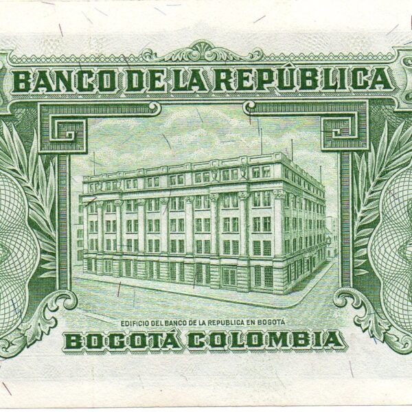 Billete de 5 Pesos Oro Colombia 1953 – José María Córdova Primera Fecha