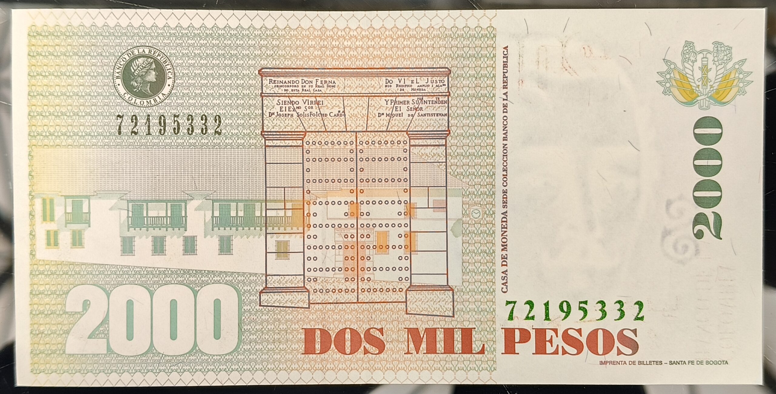 Billete de 2.000 Pesos Colombia – 1999 Formato Grande