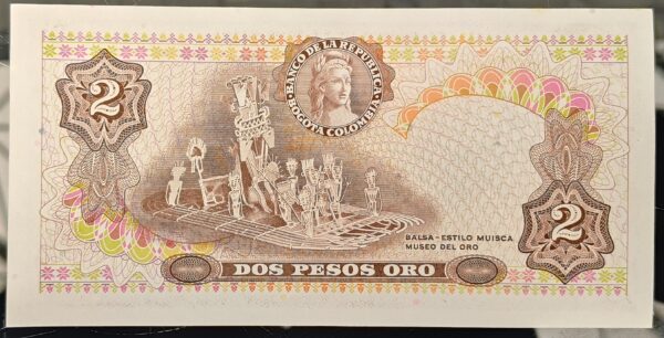 Billete de 2 Pesos Oro  Policarpa Salavarrieta