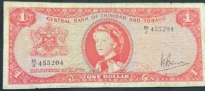 Billete 1 Dollar Trinidad y Tobago 1964-1969 | Isabel II