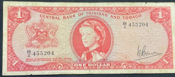 Billete 1 Dollar Trinidad y Tobago 1964-1969 | Isabel II