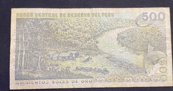 Billete 500 Soles de Oro Perú 1976-1982 | José Quiñones