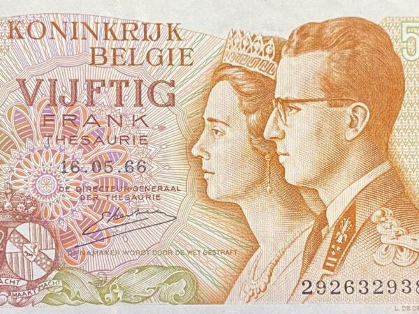 Billete 50 Francos Bélgica 1966 | Balduino I