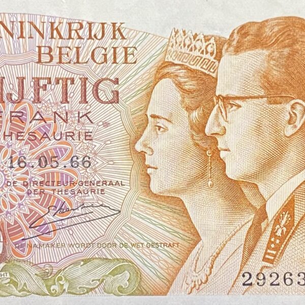 WhatsApp Image 2026-09-21 at 10.39.07 AM (5) Billete 50 Francos Bélgica 1966 | Balduino I