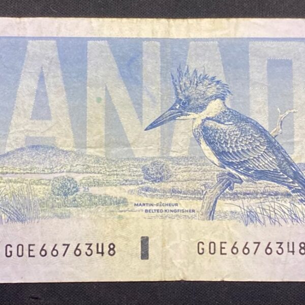 Billete 5 Dólares Canadá 1986 | Serie Aves de Canadá