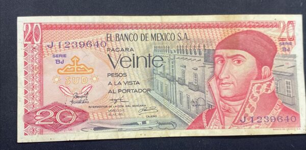 Billete 20 Pesos México 1972-1977 | José María Morelos