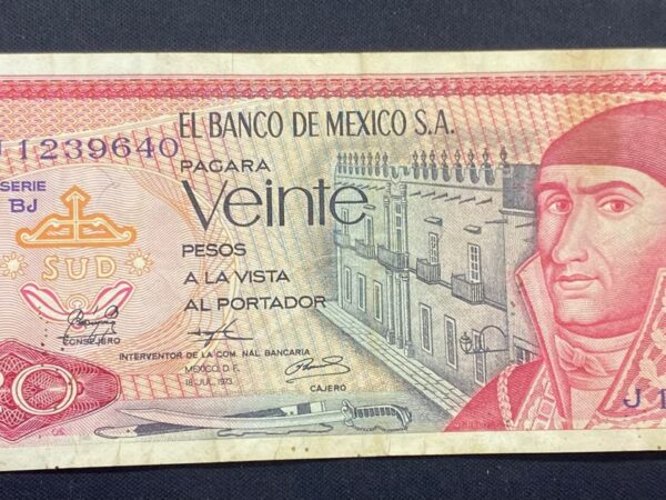 Billete 20 Pesos México 1972-1977 | José María Morelos