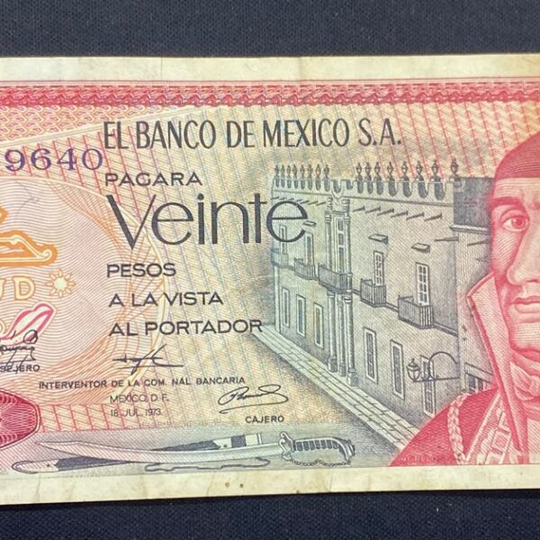 Billete 20 Pesos México 1972-1977 | José María Morelos