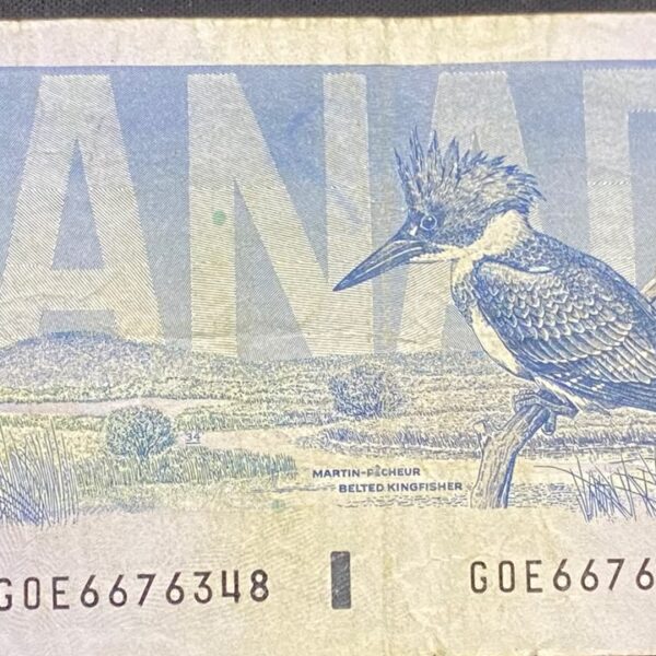 Billete 5 Dólares Canadá 1986 | Serie Aves de Canadá