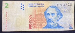 Billete 2 Pesos Argentina 1997-2002 | Bartolomé Mitre