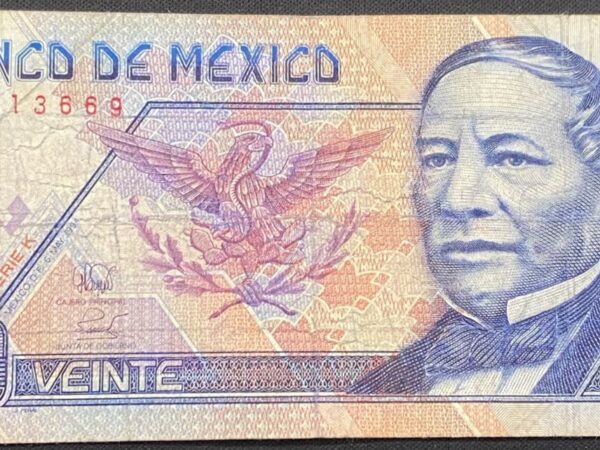 Billete 20 Pesos México 1996 | Benito Juárez