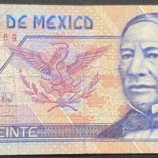 Billete 20 Pesos México 1996 | Benito Juárez