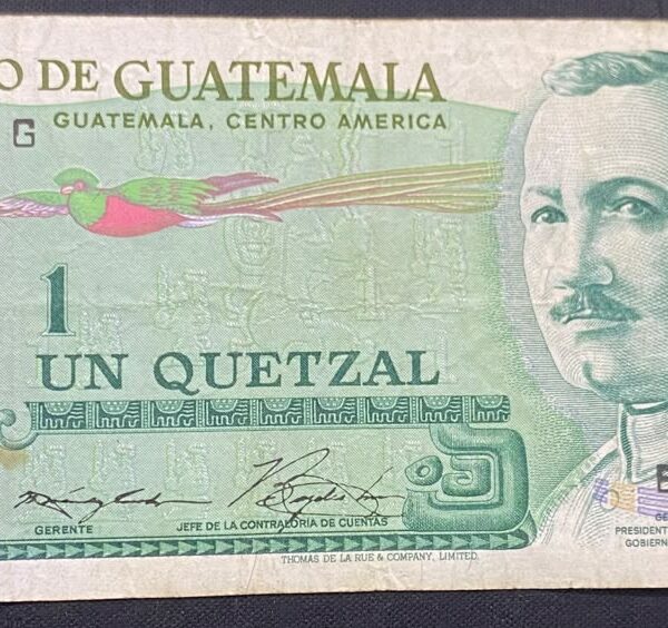 Billete 1 Quetzal Guatemala 1972-1983 | José María Orellana